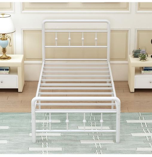 3ft Single Bed Frame with Victorian Headboard and Footboard