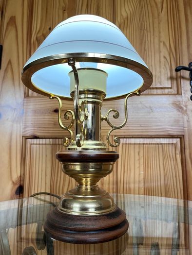 Ceramic lamp 65 euro. Brass with glass shade 95 euro . Chinese style 50 euro .