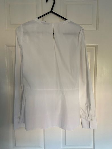 massimo dutti peplum blouse with lace size 38