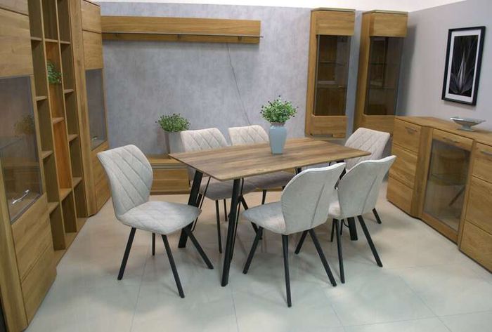 Cappuccino Stitch Dining Chair  Beige Chenille