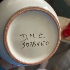 Handpainted Sorrento Ceramic pitcher signed