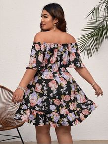 BN Ladies Mini Dress With Flowers Size 12-14