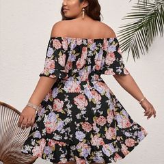 BN Ladies Mini Dress With Flowers Size 12-14