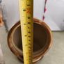 Irish stoneware pottery, salt cellar storage jar signed SJ. Image 3