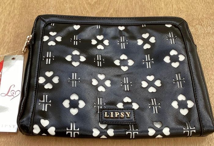 Lipsy London Black Laser Cut Bag Brand New