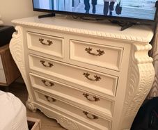 French hand carved solid wooden dresser