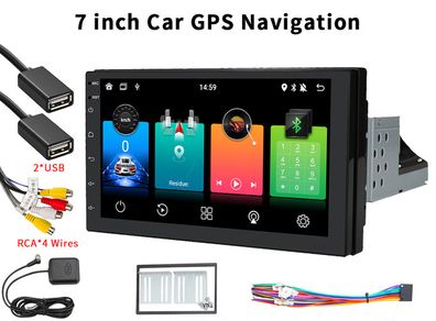 1 DIN Android Car Radio Video Audio Universal Stereo Auto Carplay 7Inch Screen Autoradio for VW Nissan Peugeot Toyota Multimedia