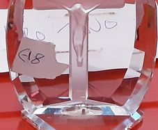 glass ornament with etched crucifix