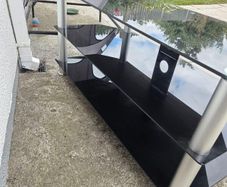 glass tv stand