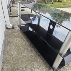 glass tv stand