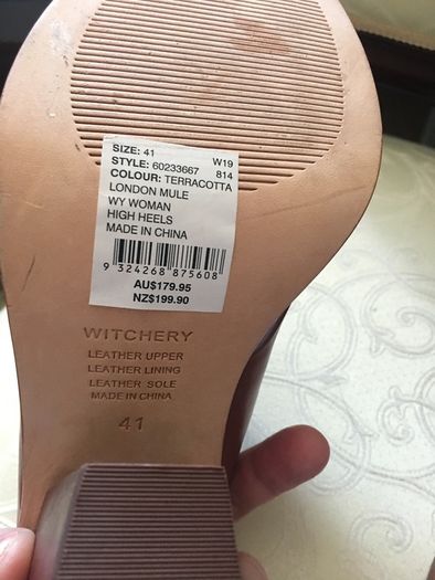 Witchery heels leather , new, UK 7