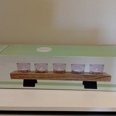 Brand new Large wooden candle holder