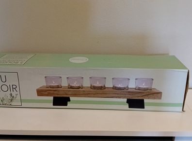 Brand new Large wooden candle holder