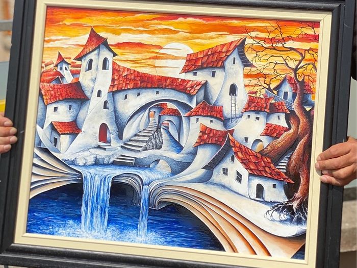 Hand made stained glass picture