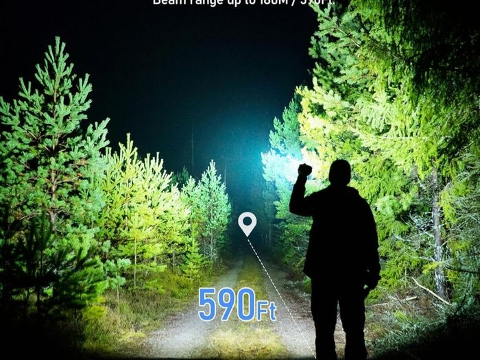 LED Torch Rechargeable, [2 Pack] 2000L Super Bright Adjustable Focus Flashlight, 4 Lighting Modes, Long Battery Life, Waterproof Pocket Size Torch for Power Cuts, Emergency, Camping, Outdoor