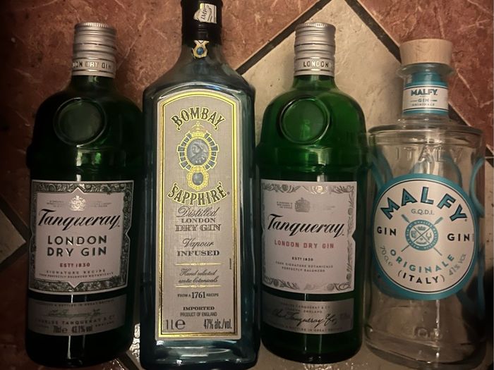 bombay sapphire gin empty bottle