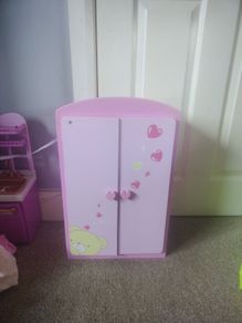 wooden wardrobe for dolls clothes
