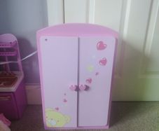 wooden wardrobe for dolls clothes