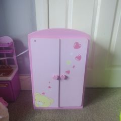 wooden wardrobe for dolls clothes