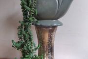 vintage planter plant arrangement in the ceramic pot