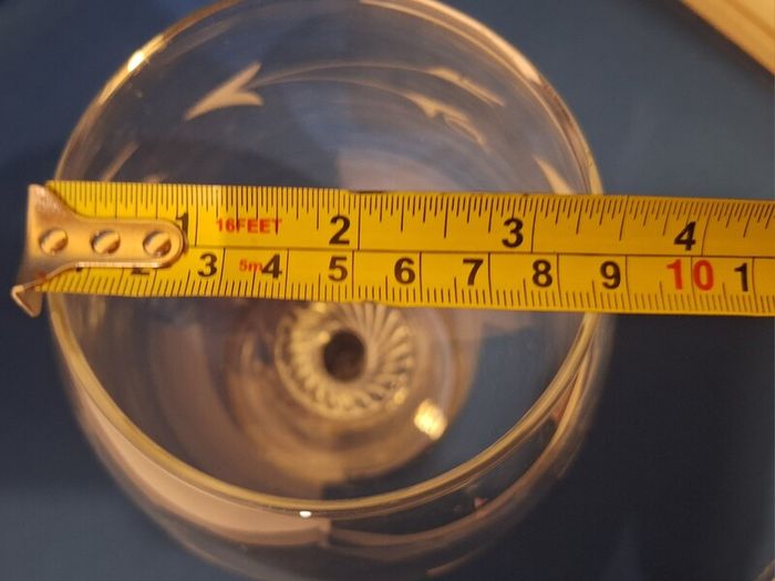 SALE!  Oversized Clear Crystal Glass