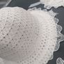 Girls White Sun Hats With Ribbon Image 3