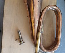Vintage brass bugle John Grey