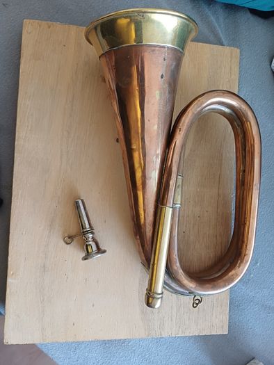 Vintage brass bugle John Grey