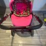 3 in one pink and leopard print pram Image 4