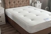 Double bed with headboard and mattress, double bed