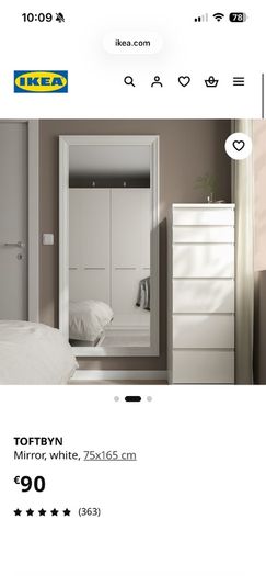 Large IKEA Toftbyn Mirror