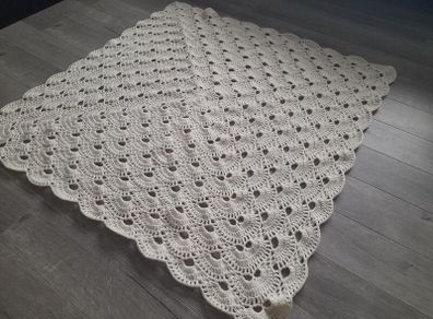 Stunning handmade christening blanket