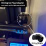 2 Pack IEC 320 C14 to C13 Socket Downward Angle, 90 Degree Plug Adapter C14 Male to C13 Female Converter, 250V 10A Extension Connector for Monitor Computer PDU Chassis Printer, Black Image 3
