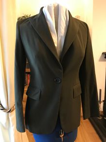 Vintage Olive Green trouser Suit - Size 12