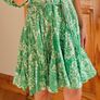 ZARA Green Paisley Floral Print Mini Shirt Dress XS Image 10