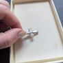 Solid silver crystal cross Image 5