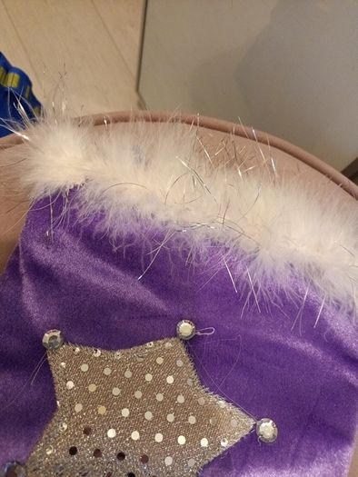 Purple christmas stocking