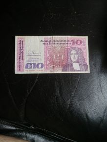 1989 Ireland Series B 10 Pound Banknote