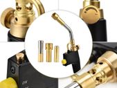 BRAND NEW EU UK US Stock MAPP Propane Torch Multi Purpose Trigger Start GasTorch with 3 Nozzles/Tips, Gas cylinders not Included