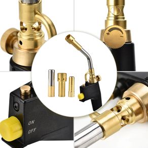 BRAND NEW EU UK US Stock MAPP Propane Torch Multi Purpose Trigger Start GasTorch with 3 Nozzles/Tips, Gas cylinders not Included