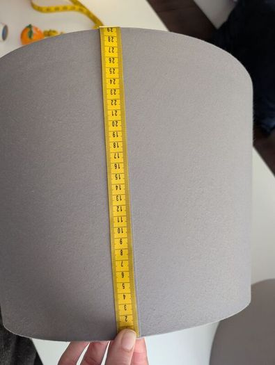 2 large grey lampshades
