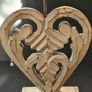 Shabby Country Candle Holder Carved Wood Brocante Baroque Vignette Decor Image 5