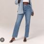 Abercrombie & Fitch Curve Love Ultra High Rise 90s Straight Jeans W31/UK12-14 Long Image 9
