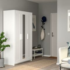 IKEA BRIMNES wardrobe with 3 doors (White with mirror)
