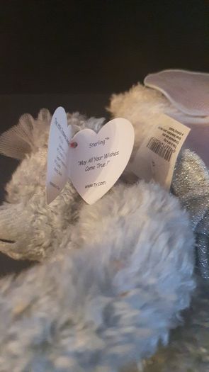 Collection of White & Grey Beanie Bears
