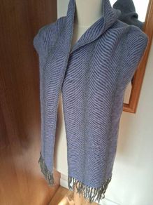 Lisabeth Mulcahy Grey/Lilac Alpacha Undulating Scarf