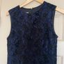 Escada Margaretha Ley black lace over blue Dress size 10 Image 4