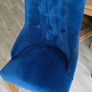 Next Plush Velvet Navy Dining Chairs Image 5