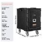 Insulated Food Pan Carrier, 95 Qt Hot Box for Catering, Food Box Carrier with Buckle, Front Loading Food Warmer with Handles, End Loader with Wheels for Restaurant, Canteen Image 6