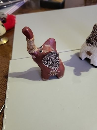 Elephant ornaments x3